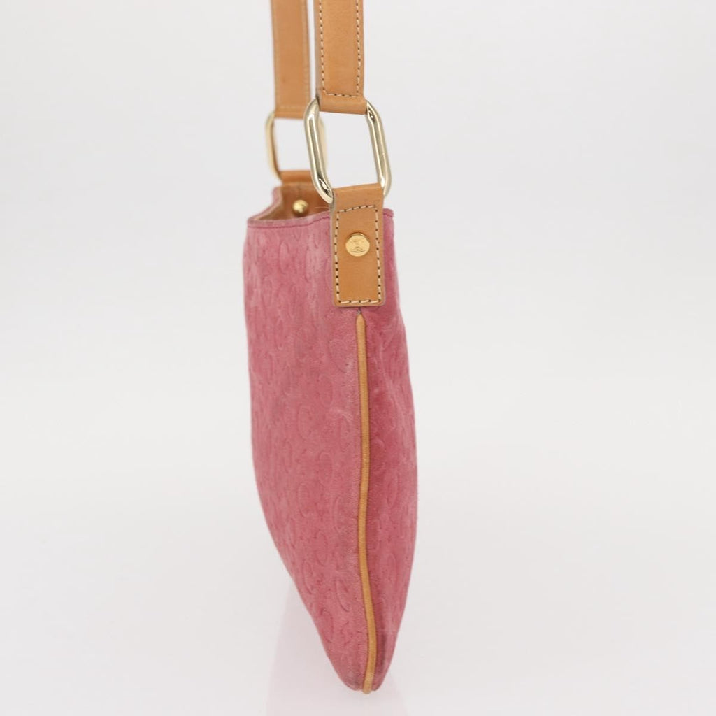 Celine C Macadam Shoulder Bag Suede Pink Suede Shoulder Bag Bag
