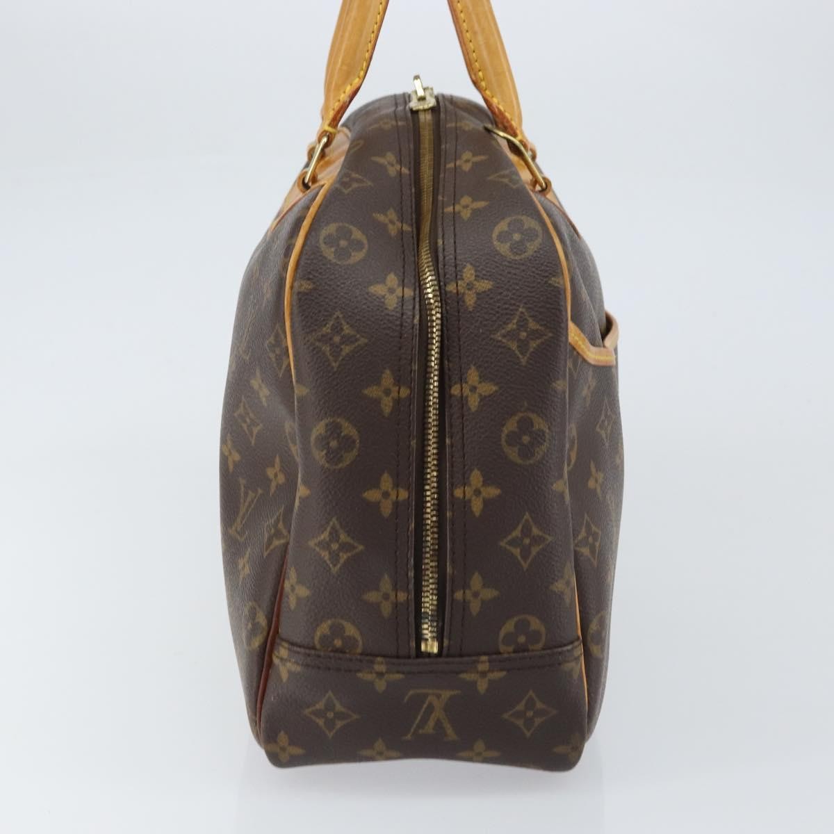 Louis Vuitton Deauville Handbag Monogram Canvas Brown Canvas Handbag