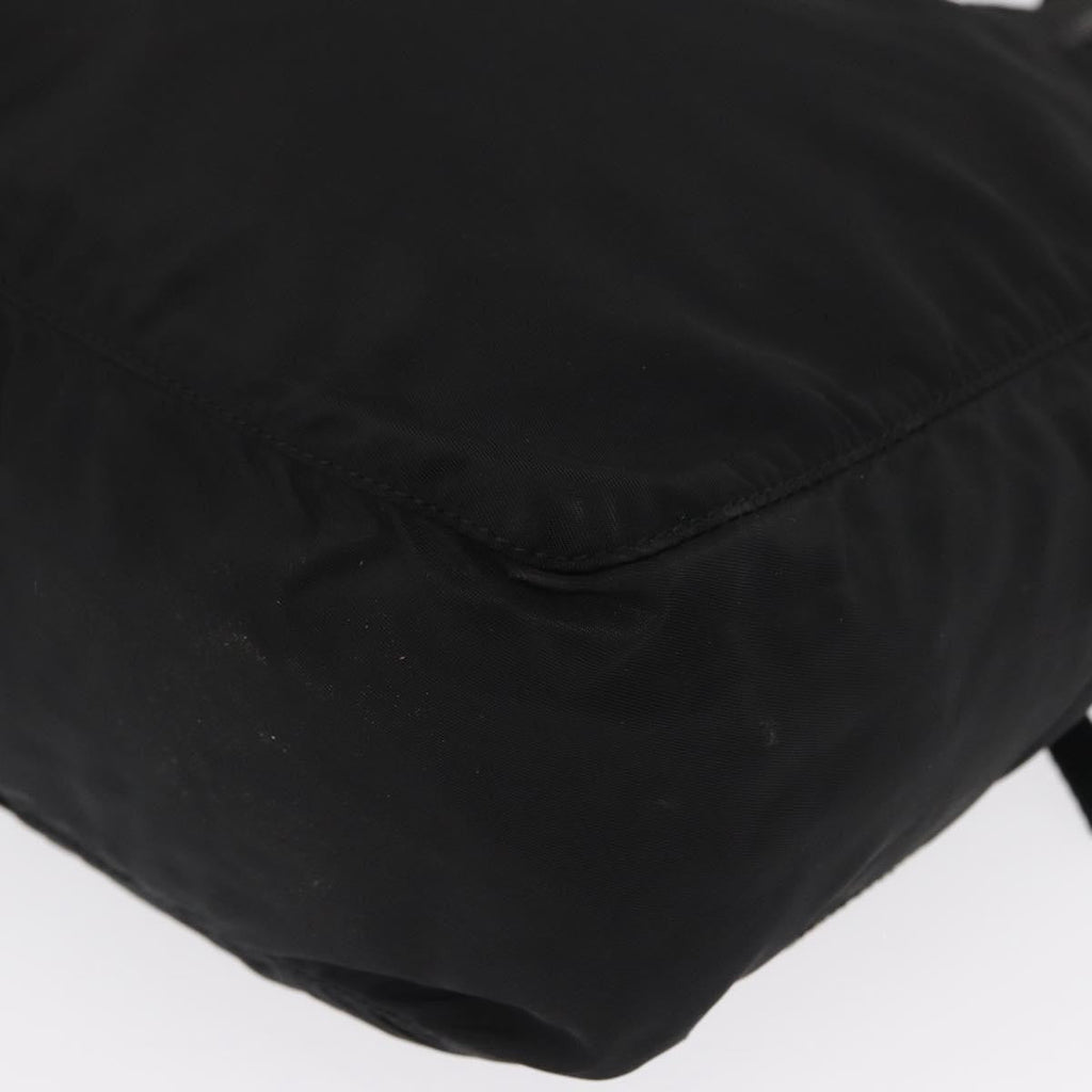 Prada Vintage Zip Handbag Tessuto Black Nylon Handbag