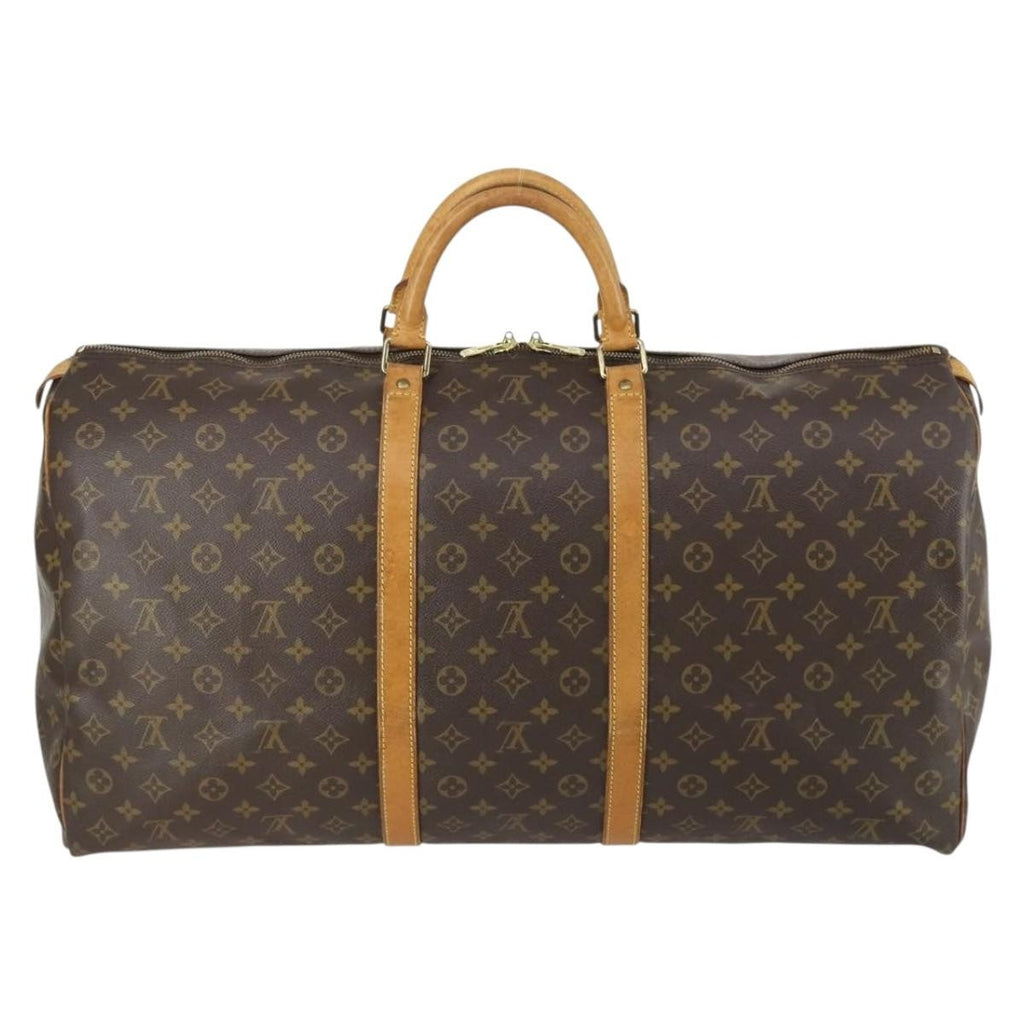 Louis Vuitton Keepall Bag Monogram Canvas Brown Canvas Travel Bag