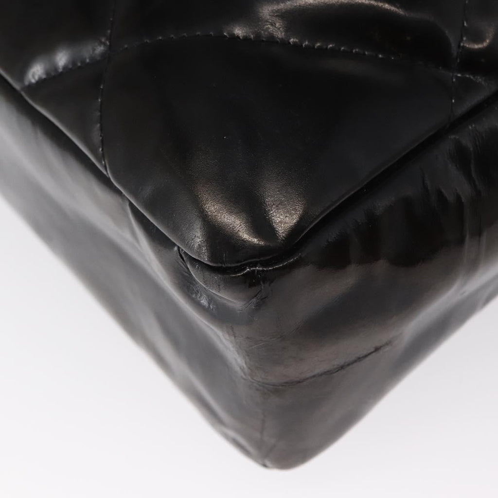 Chanel Vintage Shoulder Bag Enamel Black Patent_Leather Shoulder Bag Bag