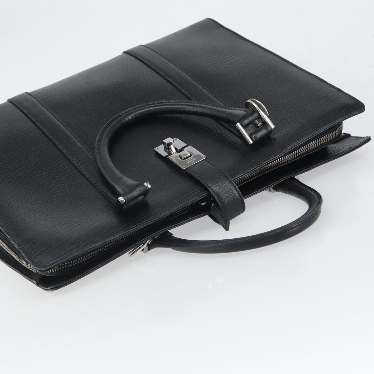 Gucci Vintage Handbag Leather Black Leather Handbag (Pre-Owned)