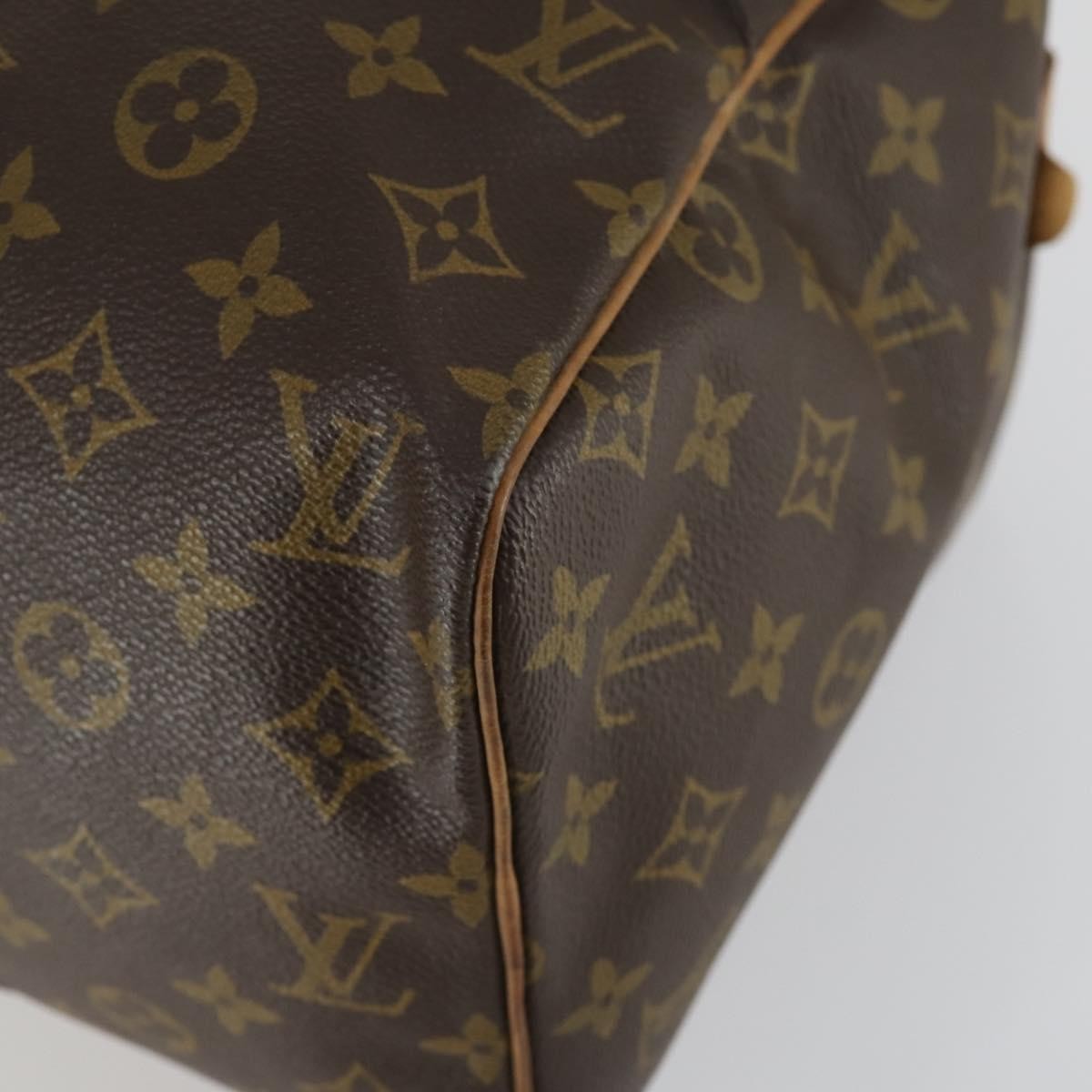 Louis Vuitton Sac Souple Handbag Monogram Canvas Brown Canvas Travel Bag