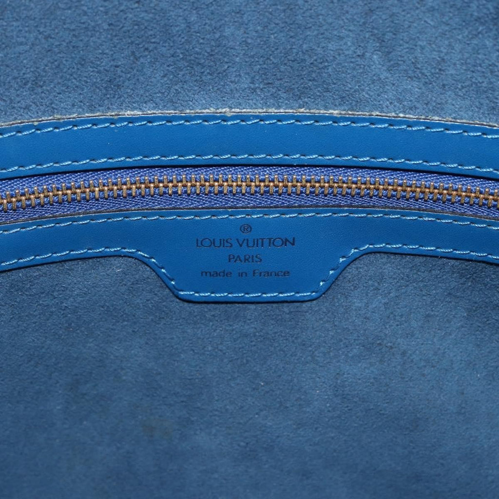 Louis Vuitton Lussac Handbag Epi Leather Blue Leather Shoulder Bag