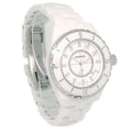 Chanel J12 Quartz Watch Ceramic And Stainless Steel With Diamond Markers Watch