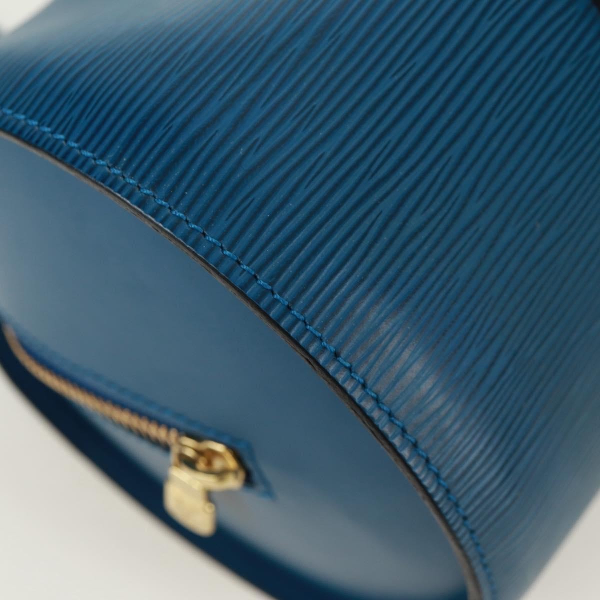 Louis Vuitton Soufflot Handbag Epi Leather Blue Leather Shoulder Bag