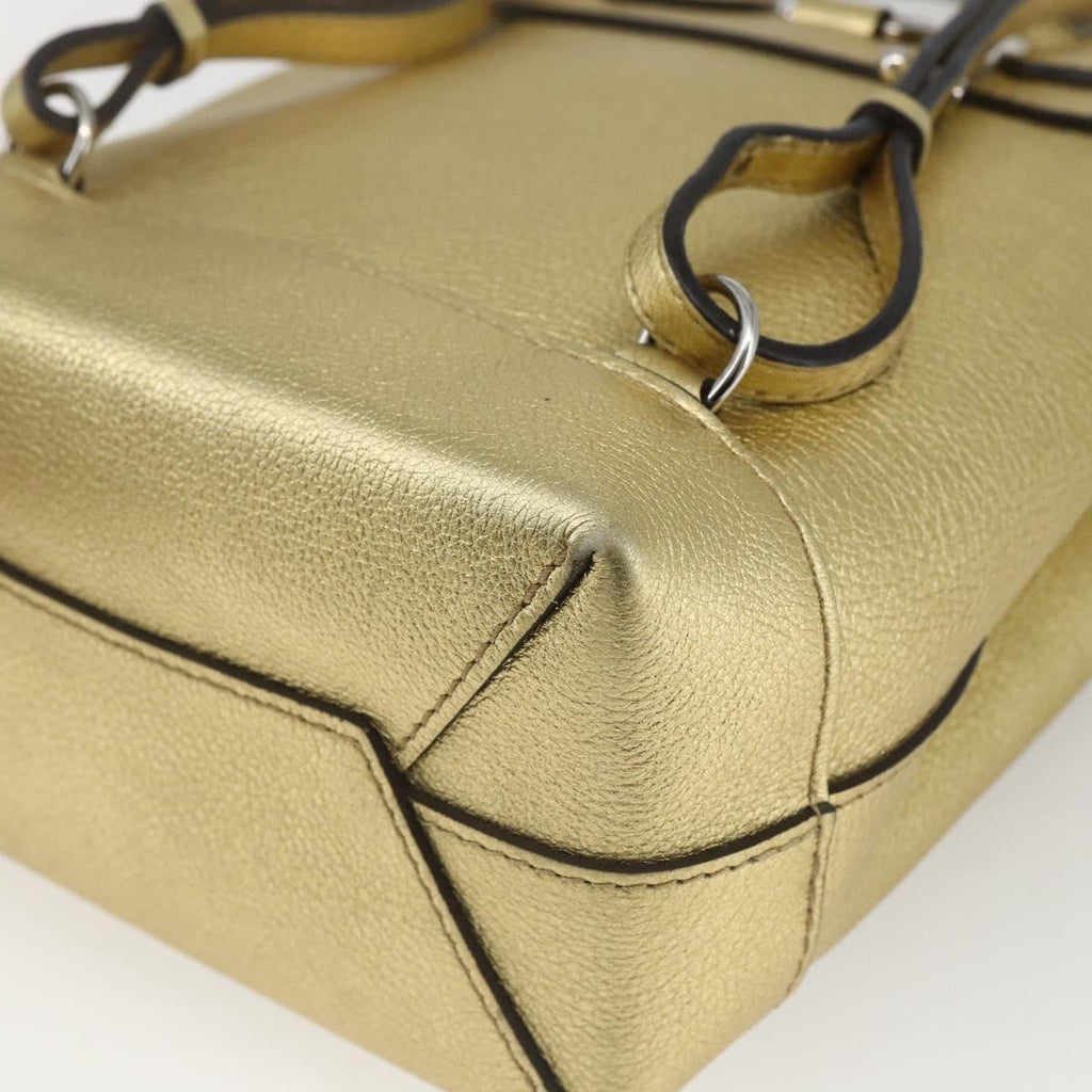 Louis Vuitton Lockme Backpack Leather Gold Leather Backpack Bag