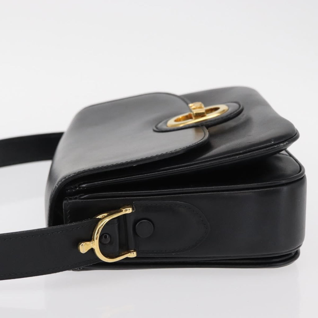 Celine Horse Carriage Shoulder Bag Leather Black Leather Shoulder Bag Bag