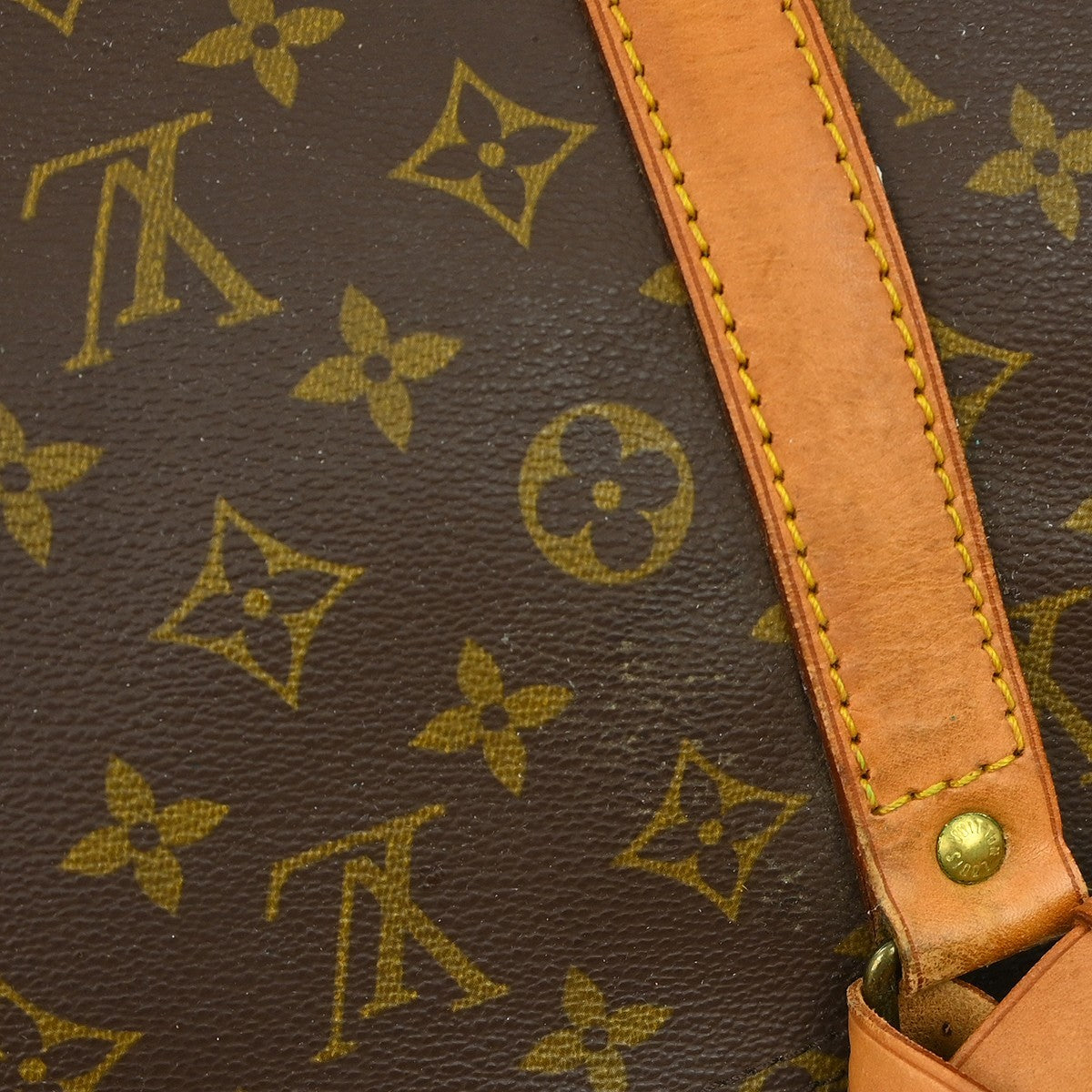 Louis Vuitton Keepall Bag Monogram Canvas Brown Canvas Travel Bag