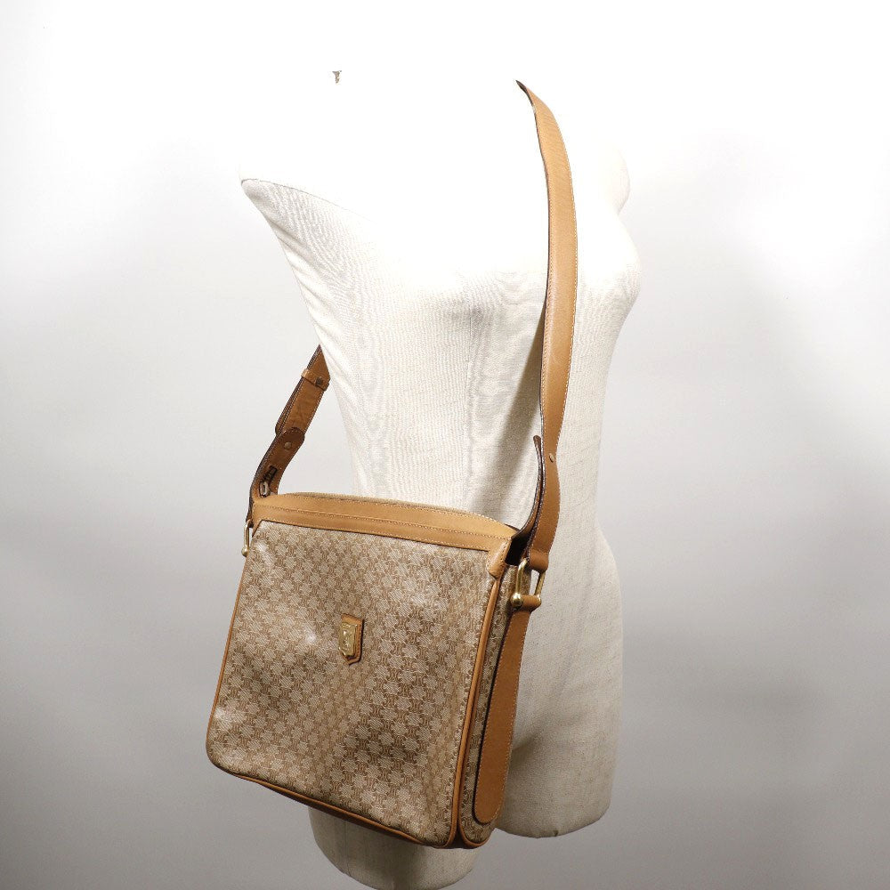 Celine Macadam Shoulder Bag Pvc Leather Beige Pvc Shoulder Bag Bag