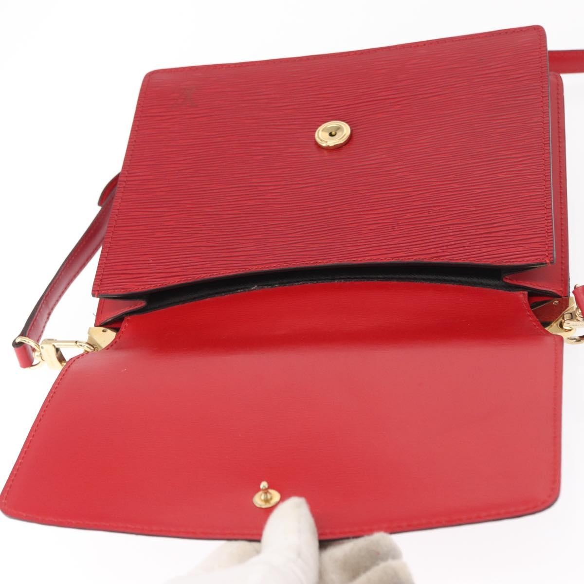 Louis Vuitton Grenelle Shoulder Bag Epi Leather Red Leather Shoulder Bag