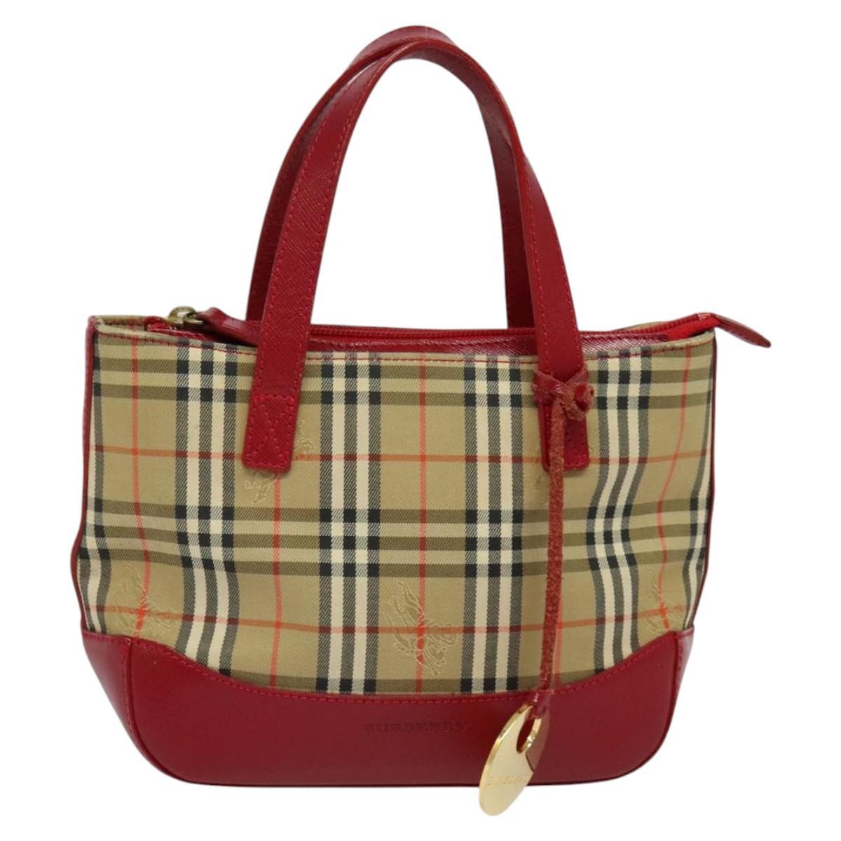 Burberry Nova Check Handbag Nova Check Canvas And Leather Beige Canvas Handbag