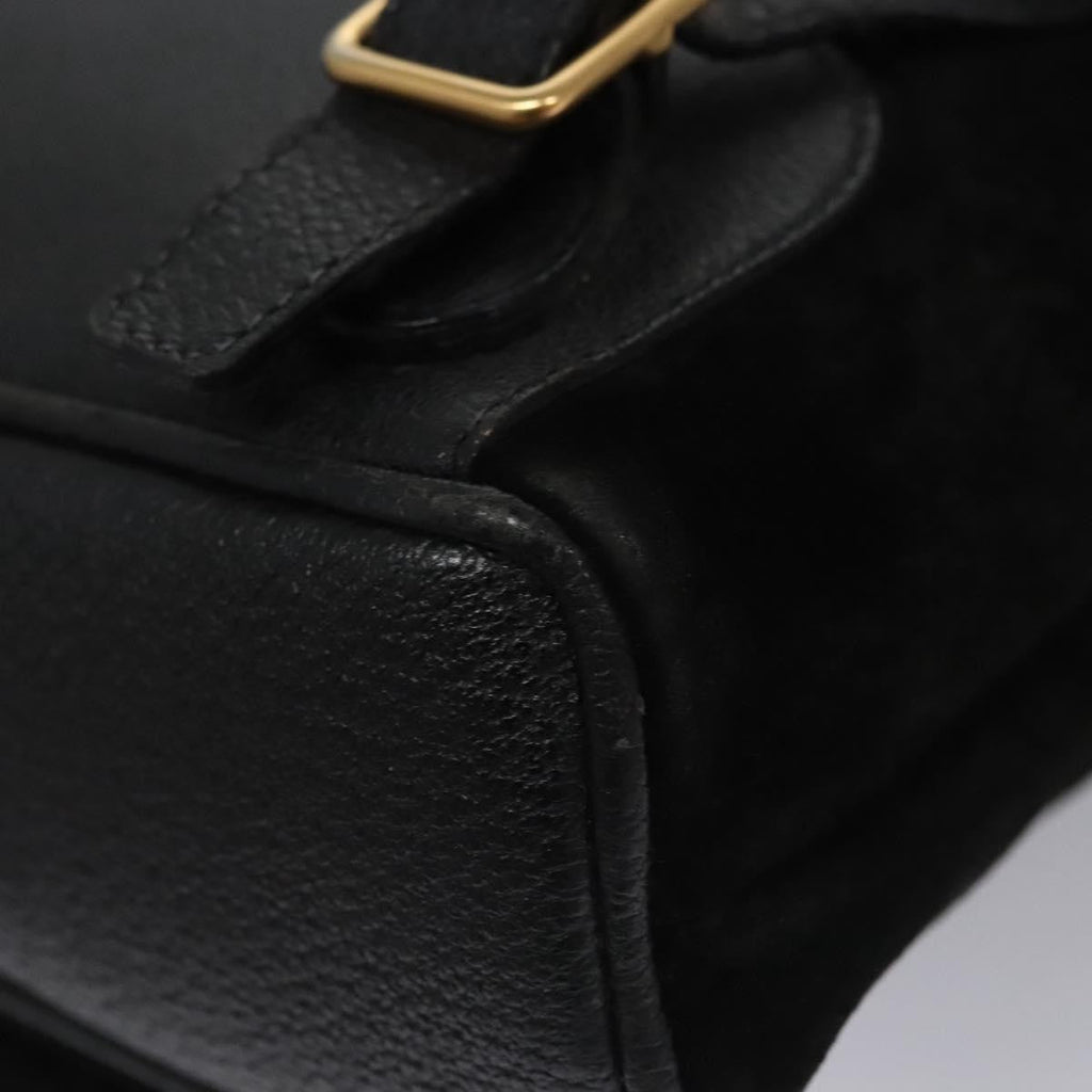 Gucci Gucci Bamboo Backpack Daim Black Suede Backpack Bag (Pre-Owned)