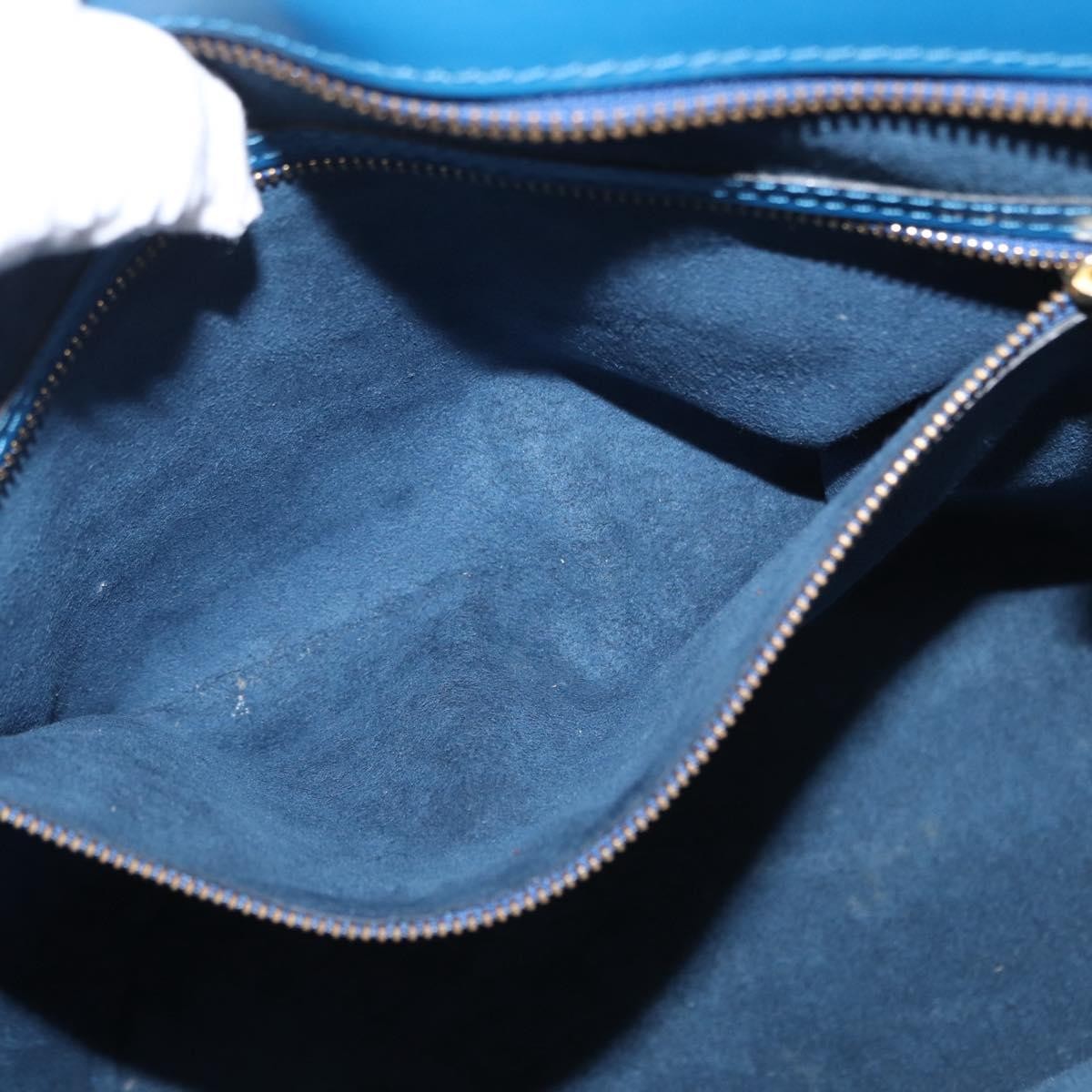 Louis Vuitton Saint Jacques Handbag Epi Leather Blue Leather Shoulder Bag