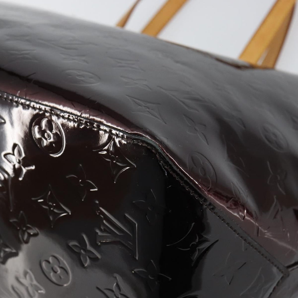 Louis Vuitton Bellevue Handbag Monogram Vernis Brown Patent_Leather Tote Bag