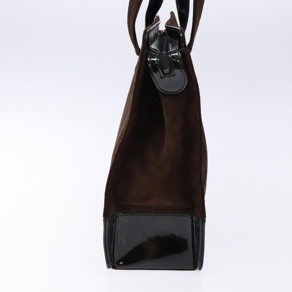 Chanel Vintage Logo Tote Suede Brown Suede Tote Bag Bag