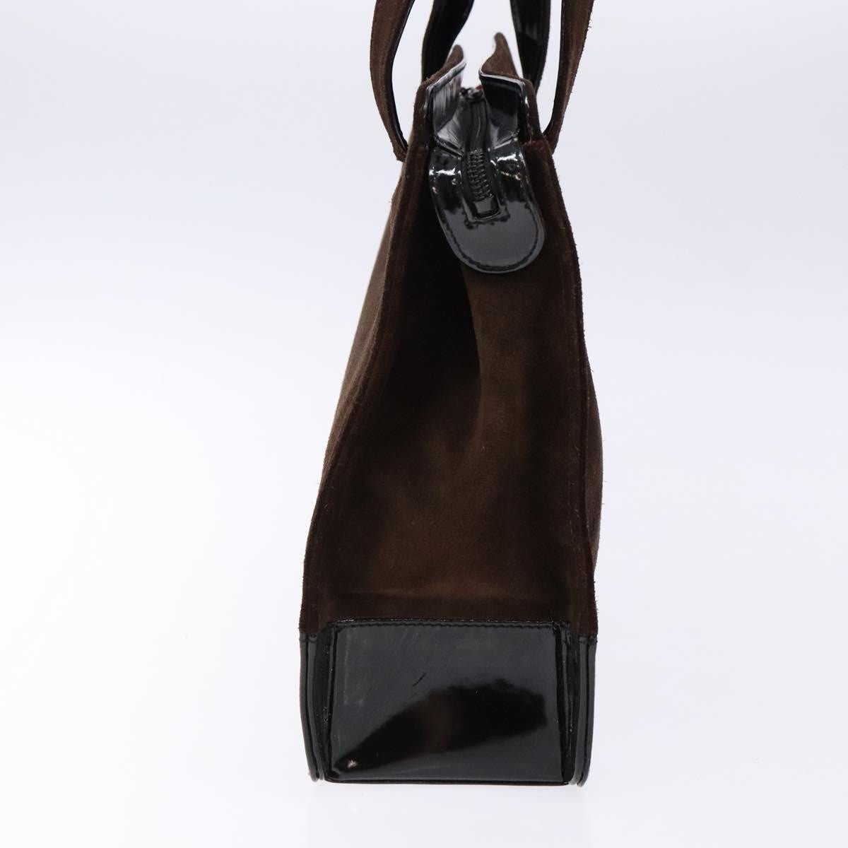 Chanel Vintage Logo Tote Suede Brown Suede Tote Bag Bag
