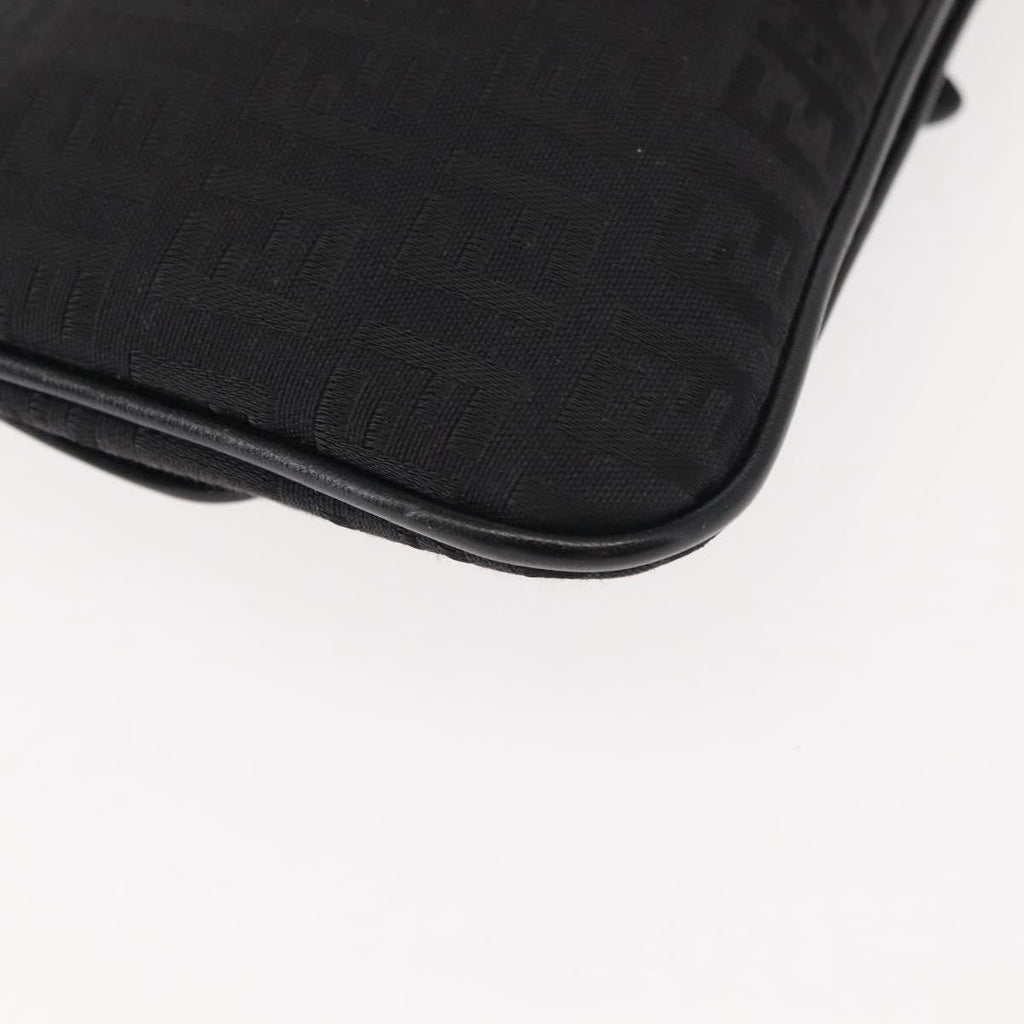 Fendi Ff Logo Pouch Canvas Black Canvas Clutche & Pouche Bag