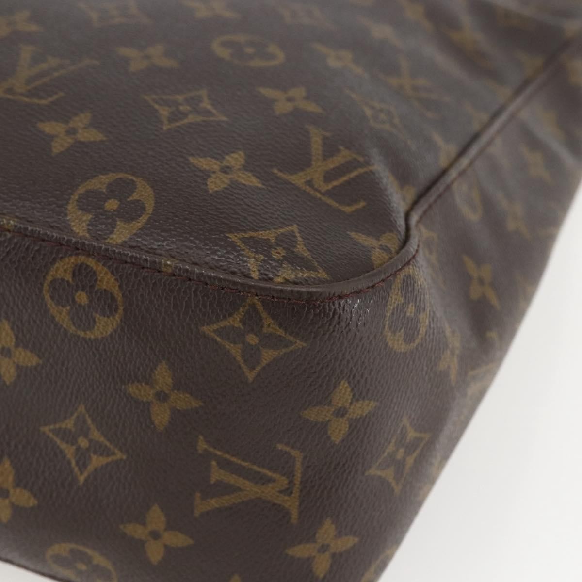 Louis Vuitton Monogram Looping Handbag Monogram Canvas Brown Canvas Shoulder Bag