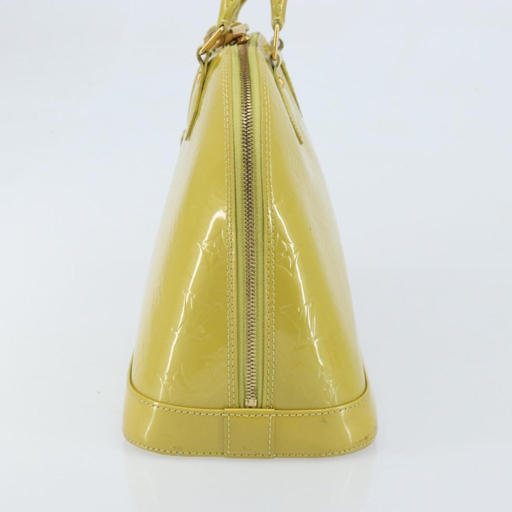 Louis Vuitton Alma Handbag Monogram Vernis Green Patent_Leather Handbag