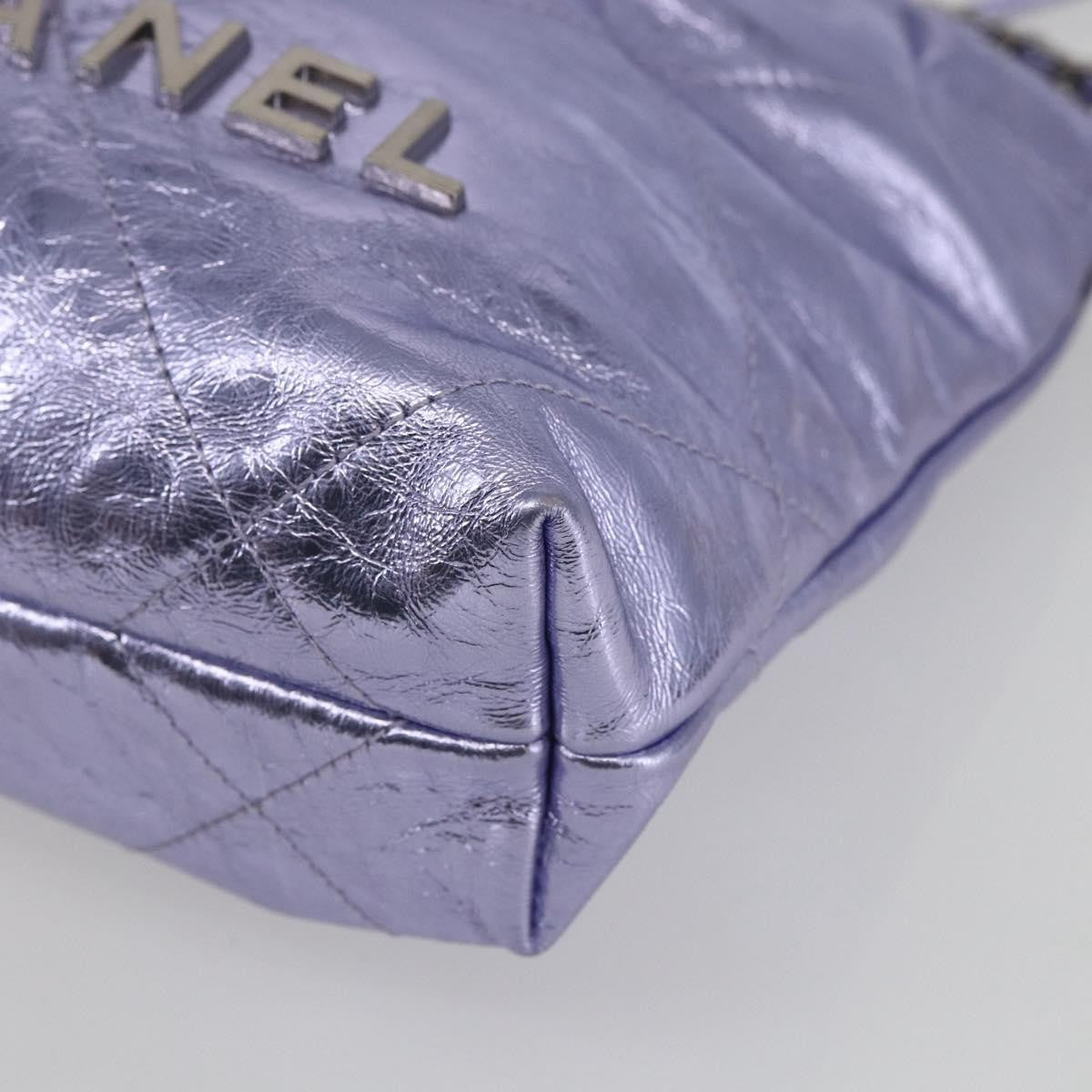 Chanel 22 Chain Hobo Quilted Calfskin Purple Leather Shoulder Bag Bag