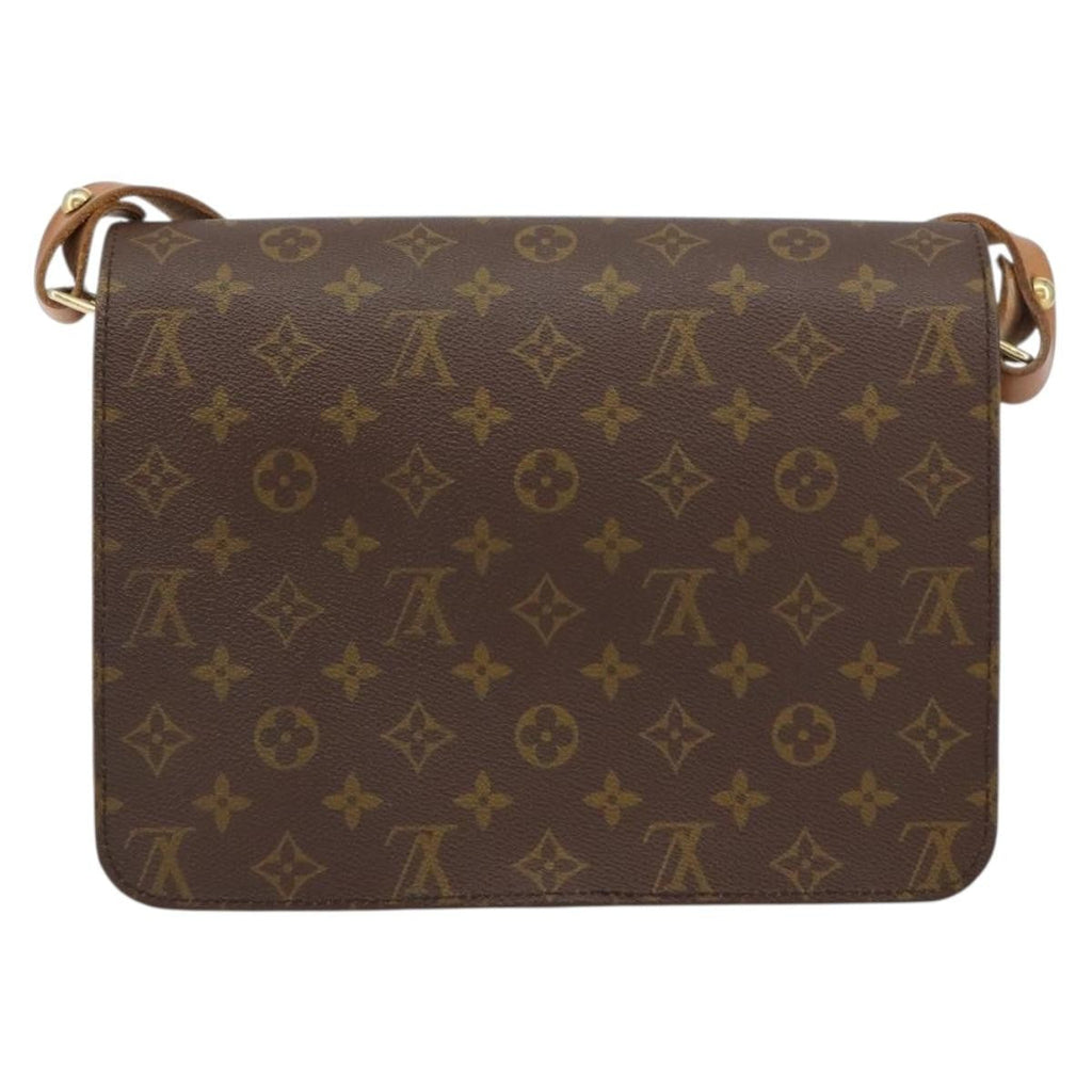Louis Vuitton Cartouchiere Handbag Monogram Canvas Brown Canvas Shoulder Bag