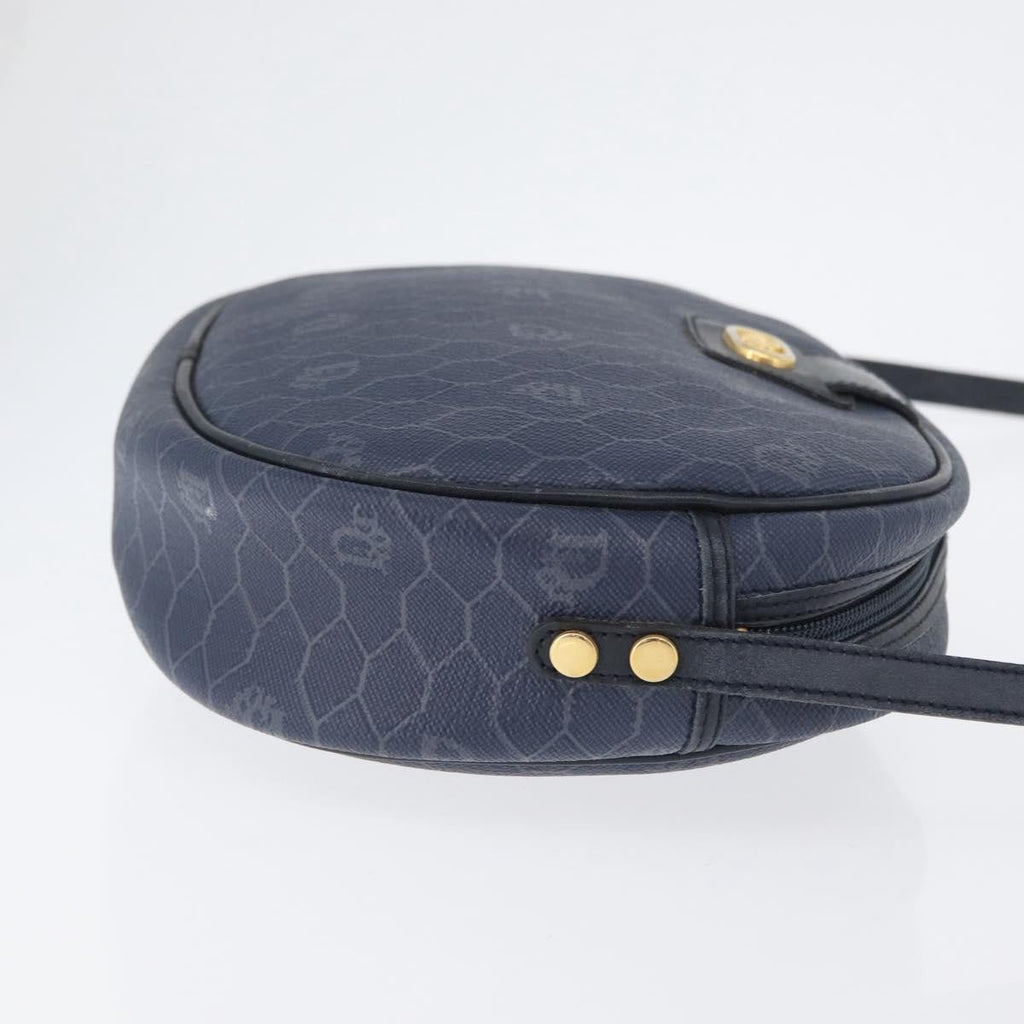 Christian Dior Vintage Honeycomb Shoulder Bag Canvas Navy Canvas Shoulder Bag Bag (Pre-Owned)