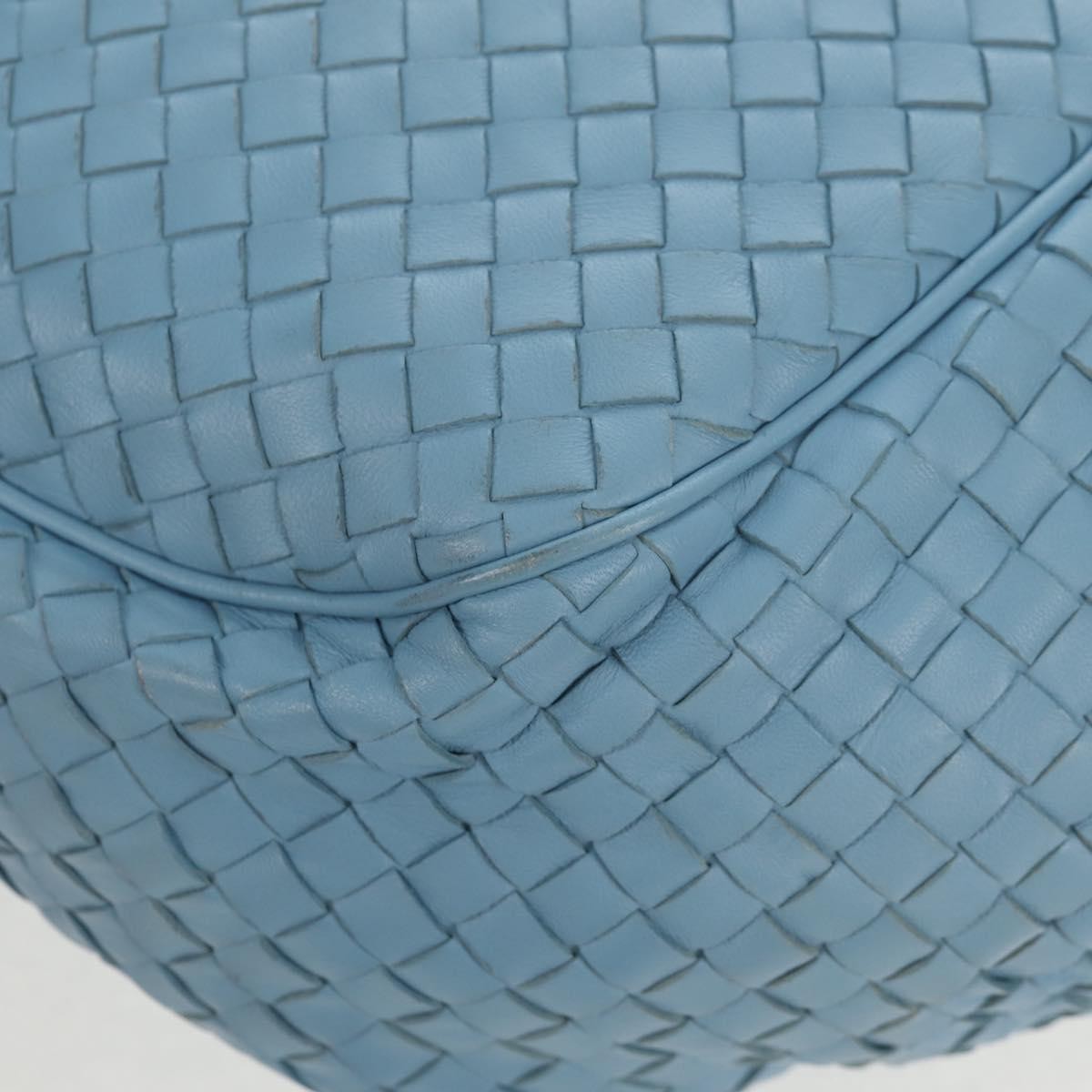 Bottega Veneta Intrecciato Shoulder Bag Leather Blue Leather Shoulder Bag Bag