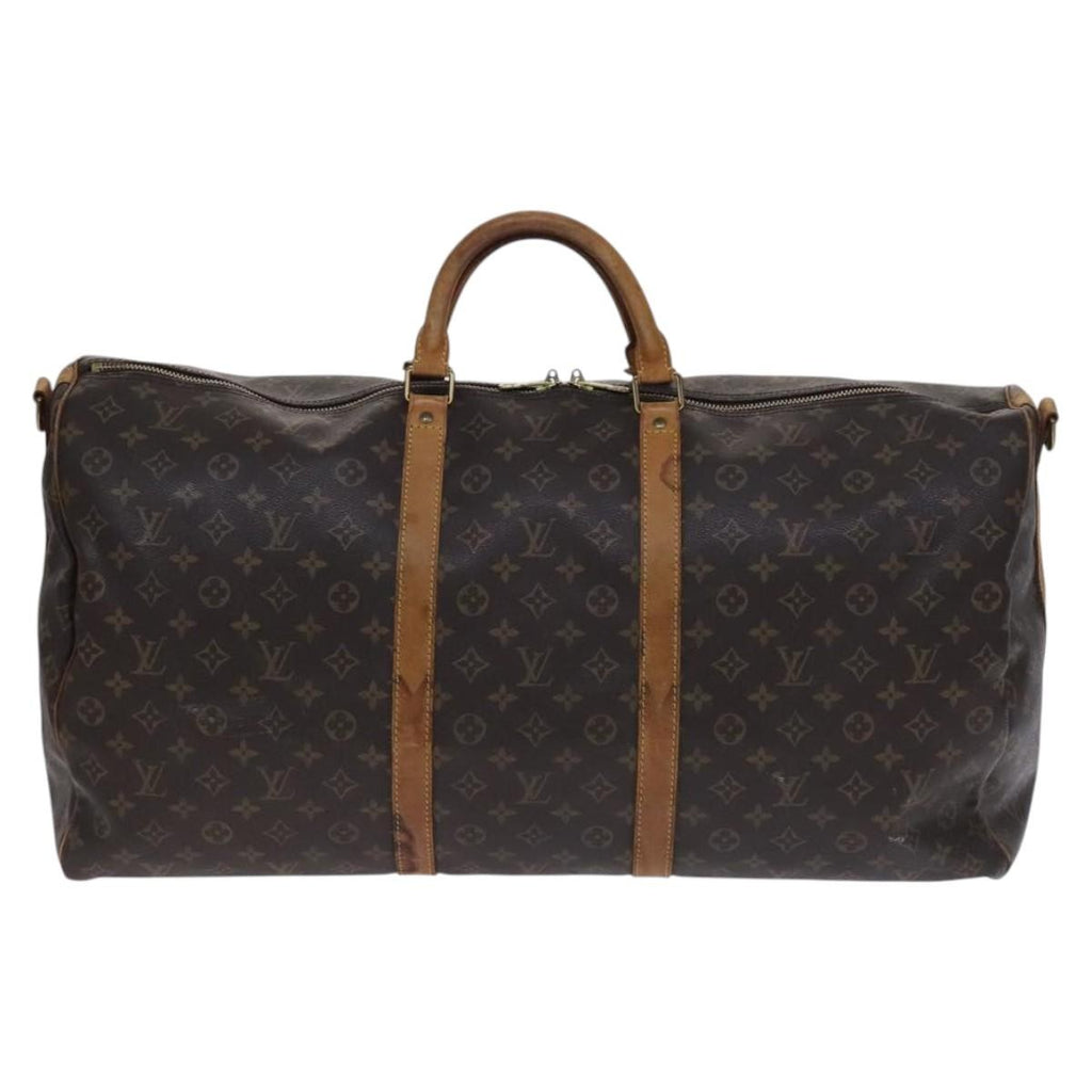 Louis Vuitton Keepall Bandouliere Bag Monogram Canvas Brown Canvas Travel Bag