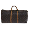 Louis Vuitton Keepall Bandouliere Bag Monogram Canvas Brown Canvas Travel Bag