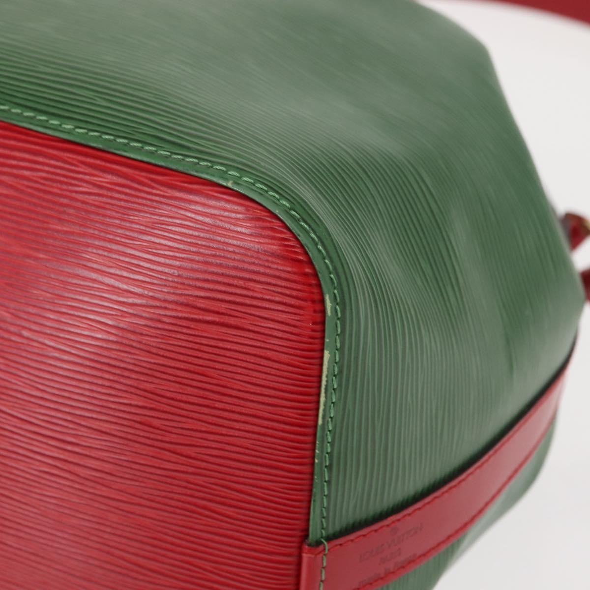 Louis Vuitton Bicolor Petit Noe Handbag Epi Leather Green Leather Shoulder Bag