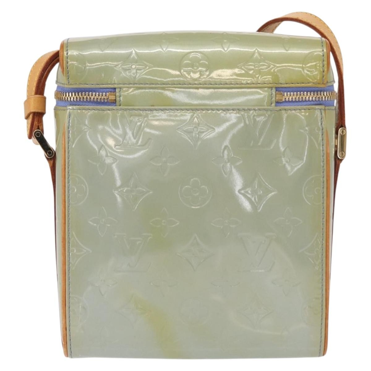 Louis Vuitton Sullivan Handbag Monogram Vernis Gray Patent_Leather Shoulder Bag