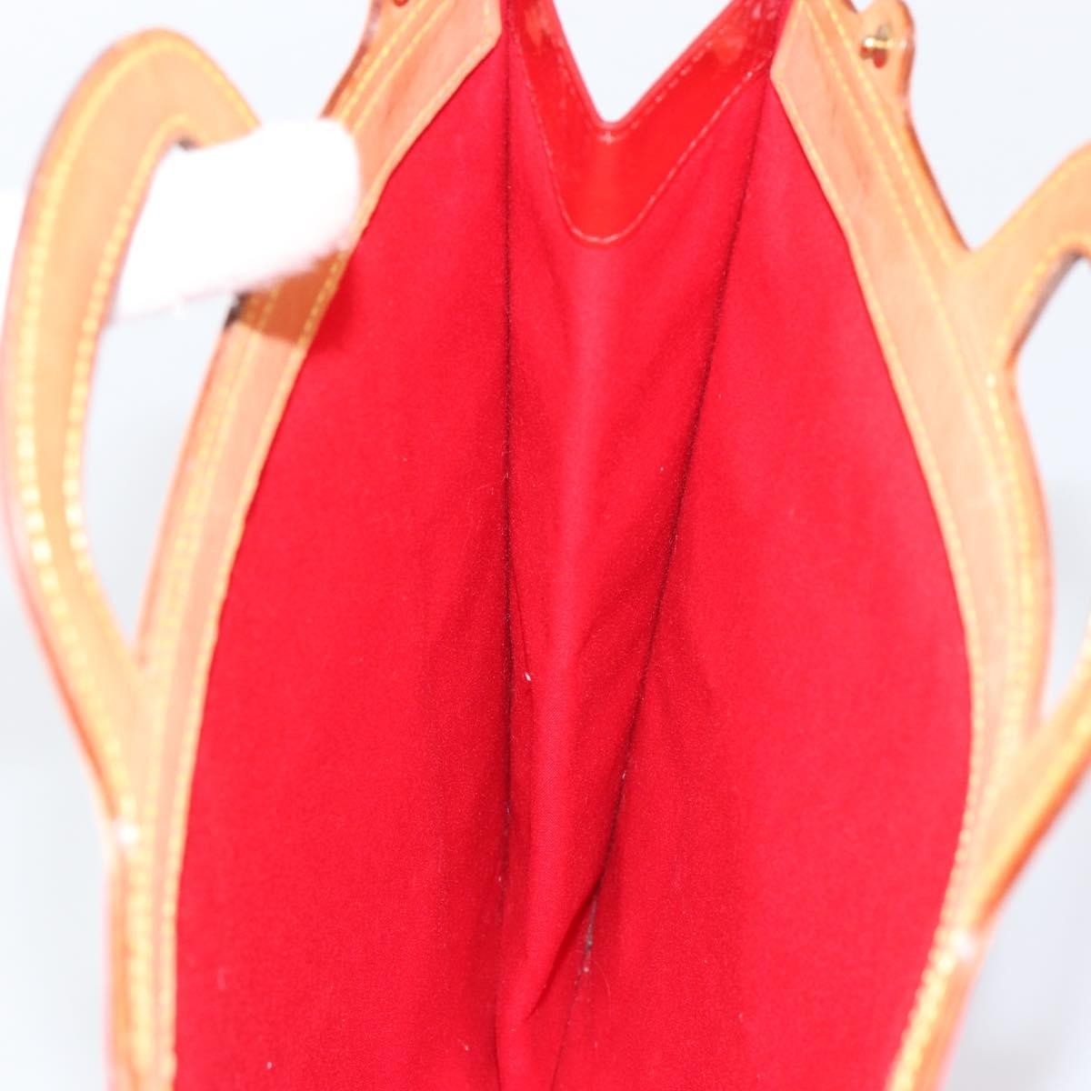 Louis Vuitton Stanton Handbag Monogram Vernis Red Patent_Leather Tote Bag