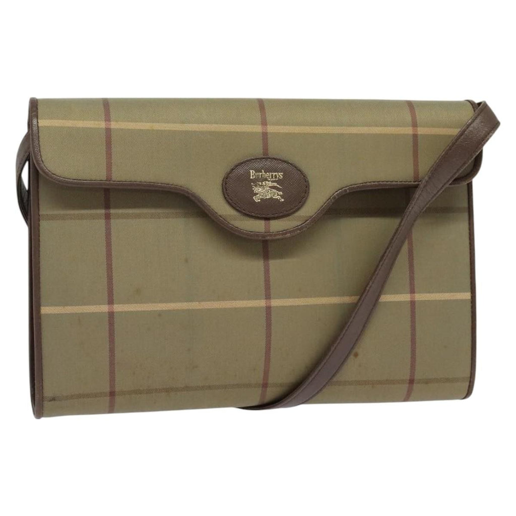 Burberry Nova Check Shoulder Bag Canvas And Leather Beige Canvas Shoulder Bag