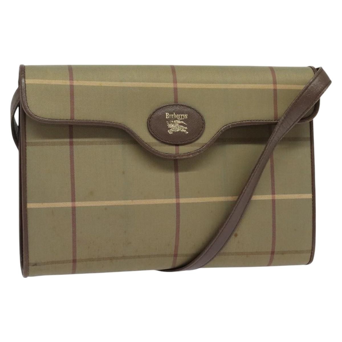 Burberry Nova Check Shoulder Bag Canvas And Leather Beige Canvas Shoulder Bag