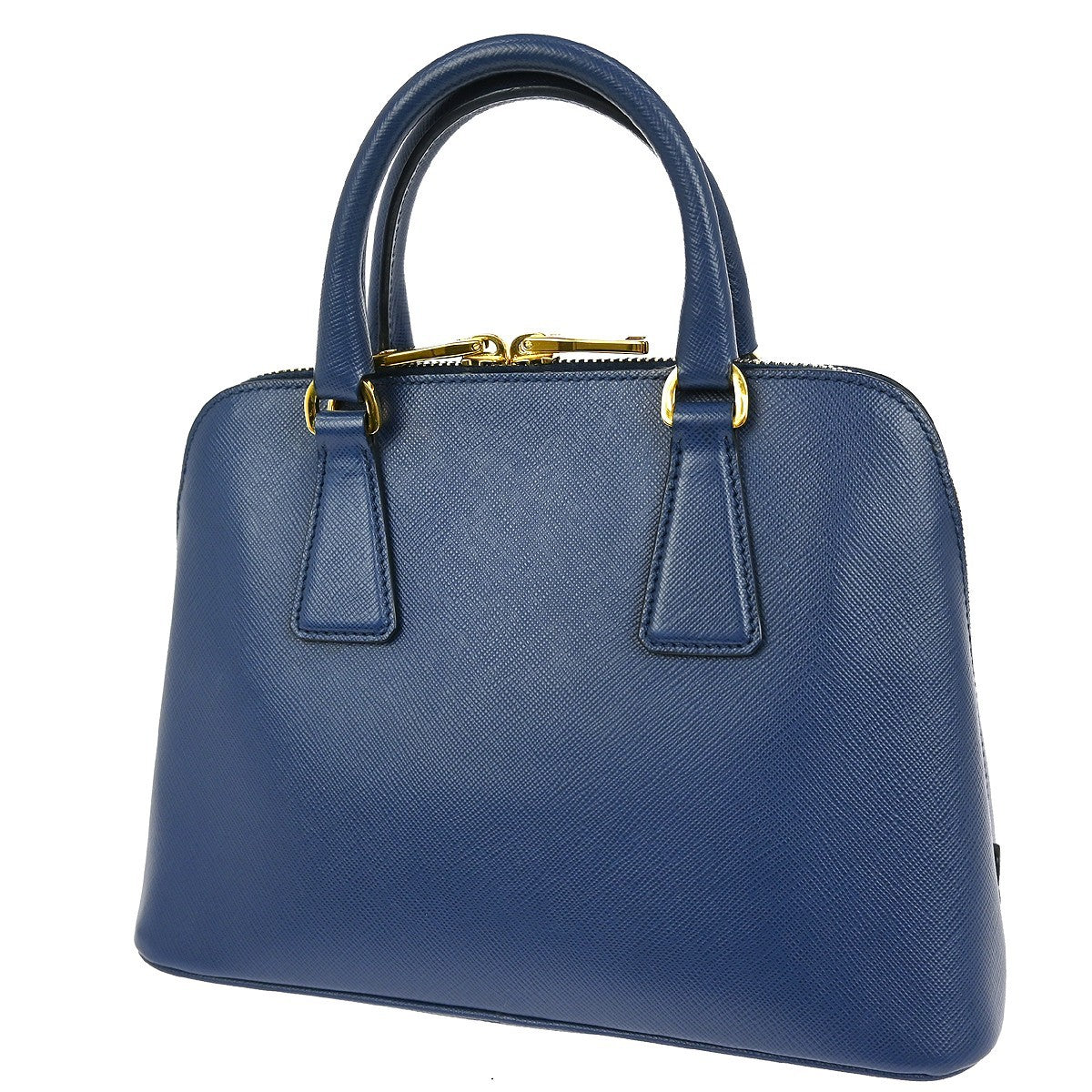 Prada Promenade Bag Saffiano Leather Blue Leather Handbag
