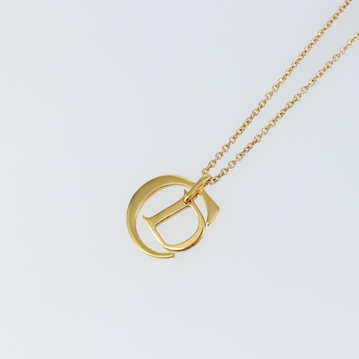 Christian Dior Cd Pendant Necklace Metal Gold Metal Jewelry (Pre-Owned)