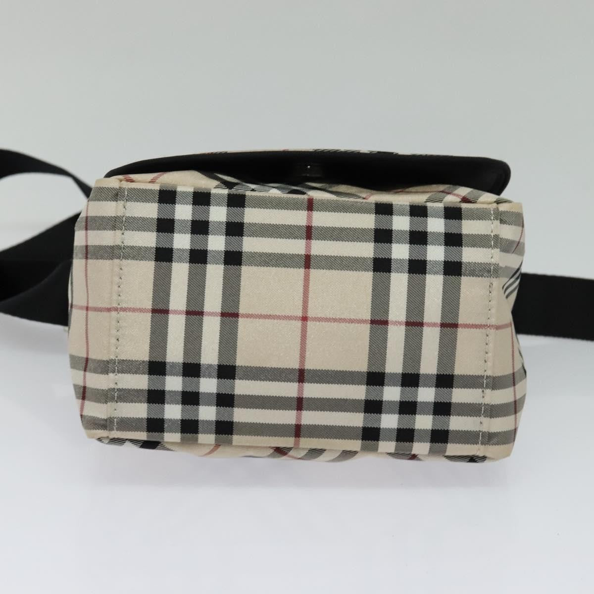 Burberry Nova Check Blue Label Nylon Beige Nylon Shoulder Bag