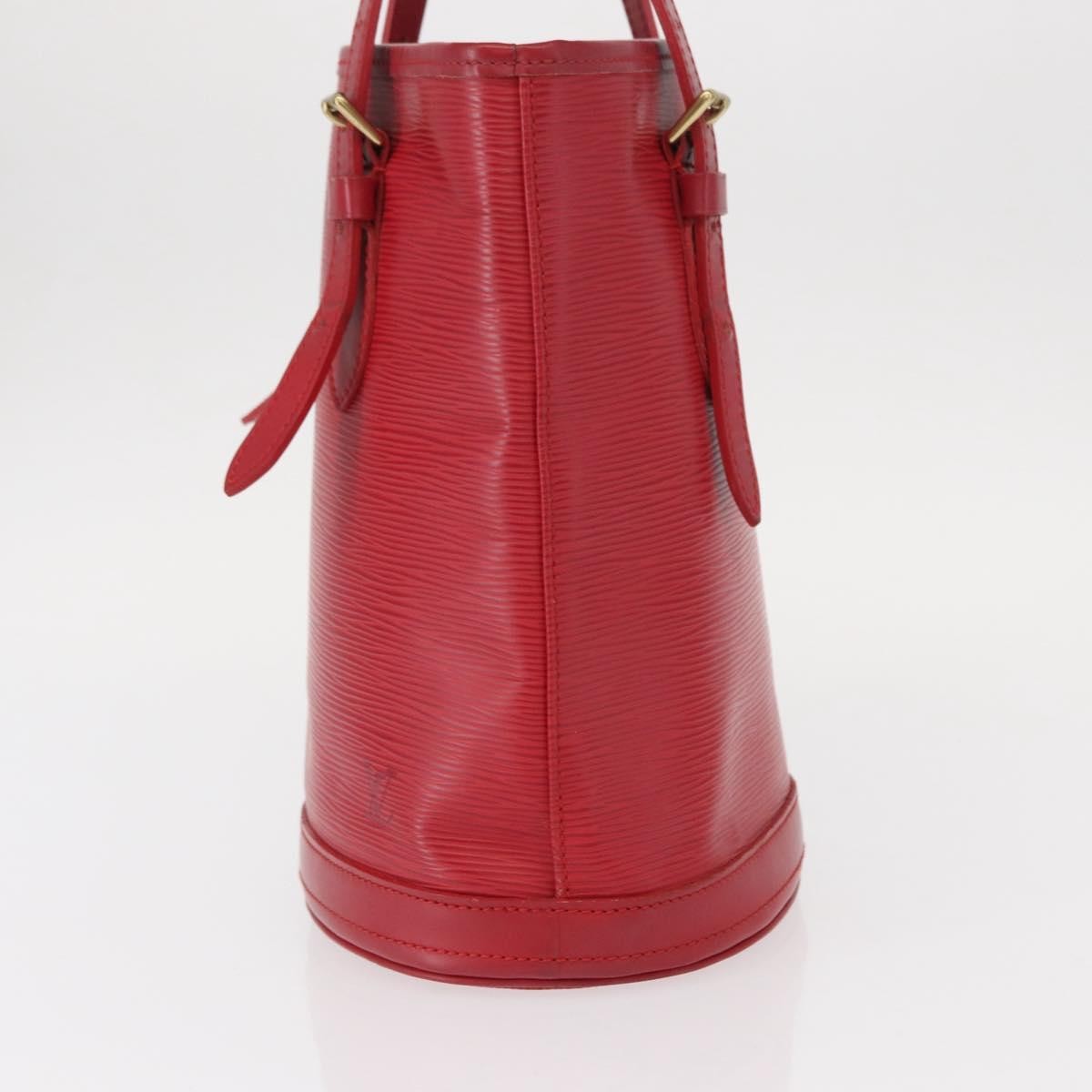 Louis Vuitton Bucket Bag Epi Leather Red Leather Shoulder Bag