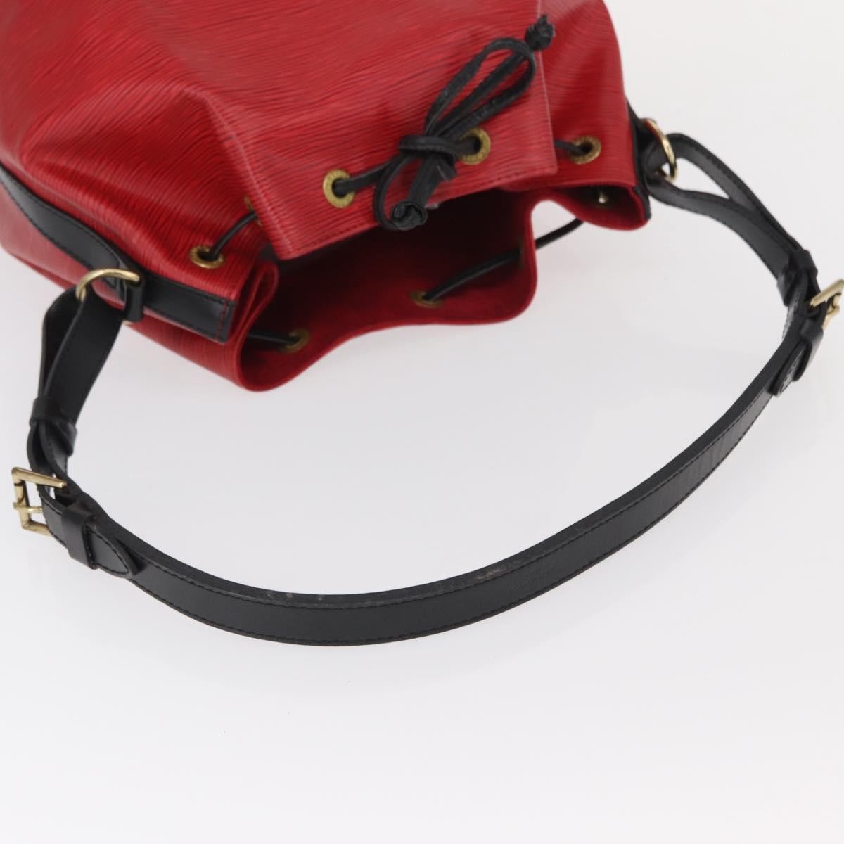 Louis Vuitton Bicolor Petit Noe Handbag Epi Leather Red Leather Shoulder Bag