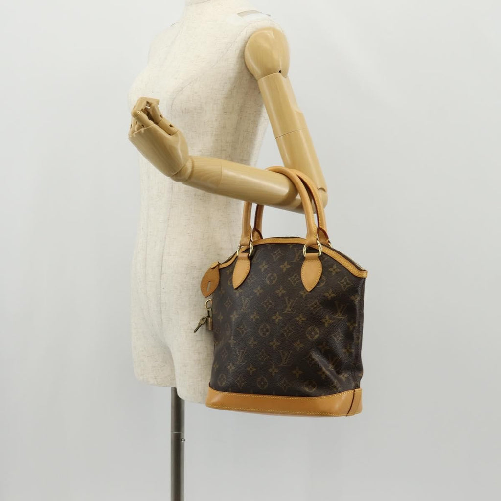 Louis Vuitton Lockit Handbag Monogram Canvas Brown Canvas Handbag