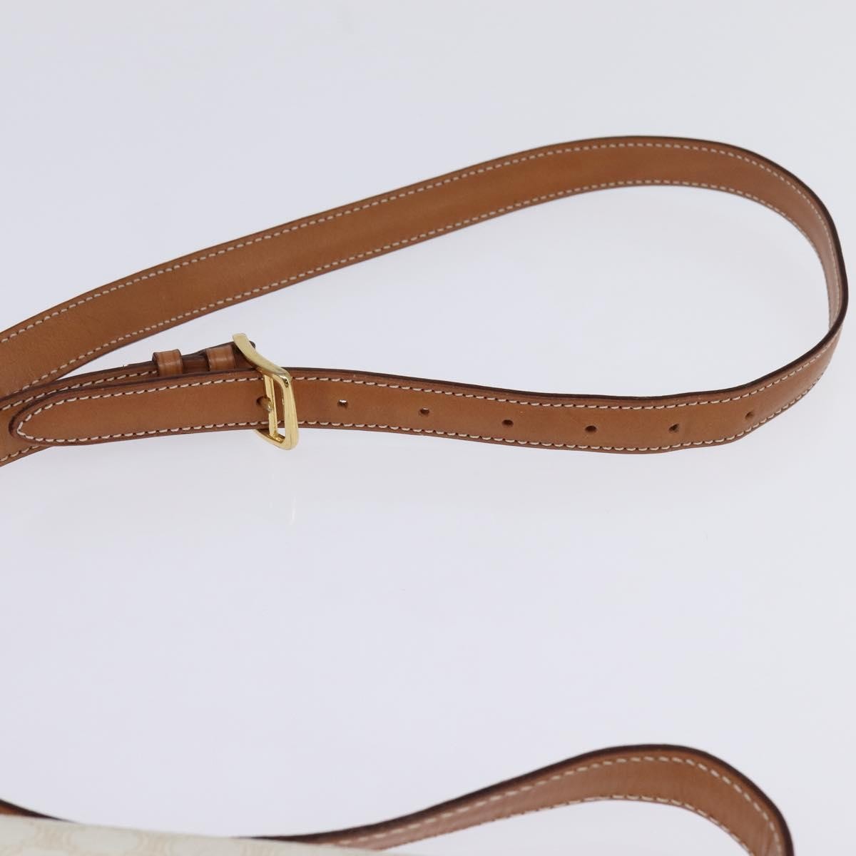Celine Macadam Shoulder Bag Pvc Leather White Canvas Bag