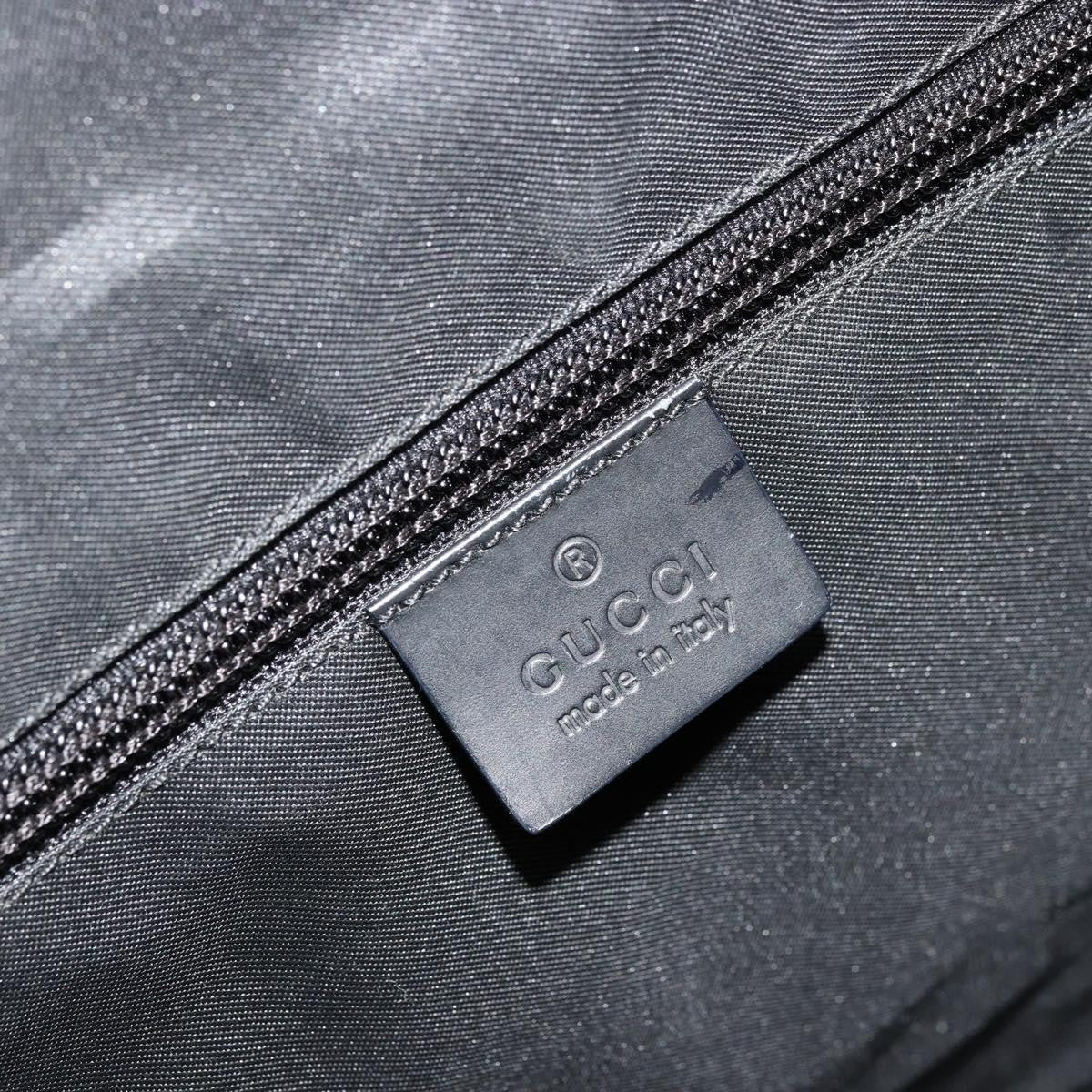 Gucci Duffle Bag Jumbo Gg Embossed Leather Black Pvc Handbag (Pre-Owned)