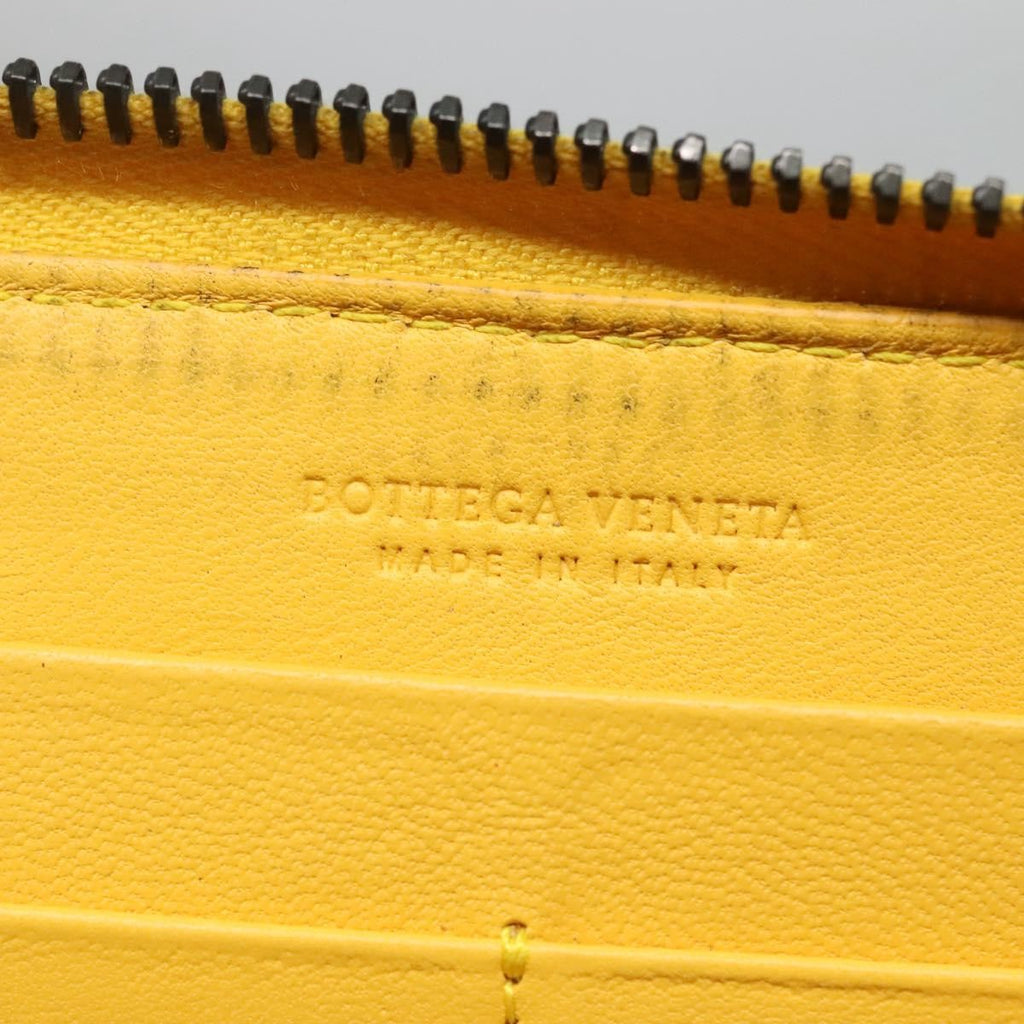 Bottega Veneta Intrecciato Long Zip  Wallet Leather Beige Leather Wallets Accessory