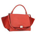 Celine Trapeze Bag Leather Red Leather Handbag
