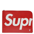 Louis Vuitton Pochette Jour Limited Edition Supreme Epi Leather Red Leather Clutche & Pouche Bag