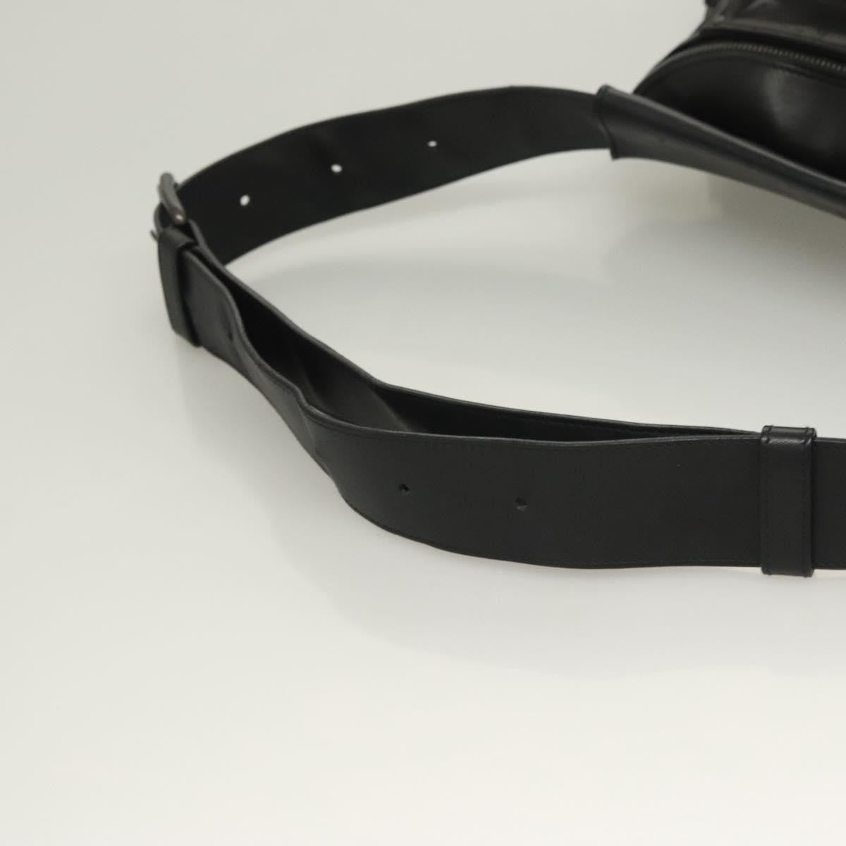 Bottega Veneta Utility Waist Bag Leather With Intrecciato Black Leather Bag