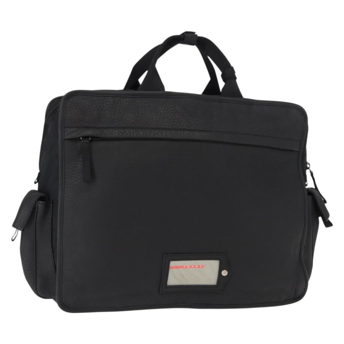 Prada Sport Briefcase Nylon And Leather Black Nylon Briefcase Bag