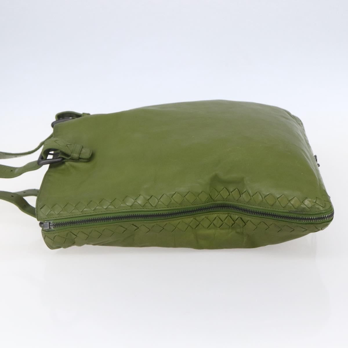 Bottega Veneta Intrecciato Leather Green Leather Shoulder Bag Bag