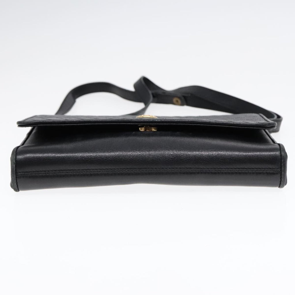 Celine Vintage Shoulder Bag Leather Black Leather Shoulder Bag Bag